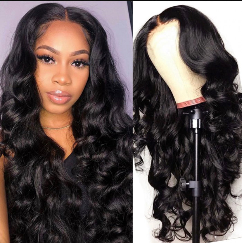 Lushlanes Full Lace Long Body Wave Human Hair Wig 180% Density