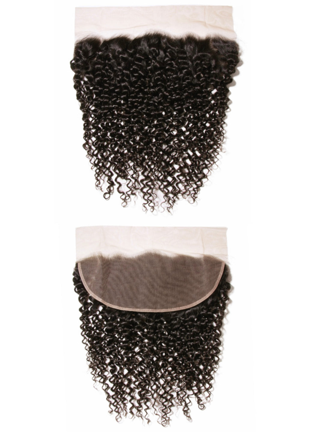 Lushlanes Hair Cheveux humains Jerry bouclés avec dentelle frontale