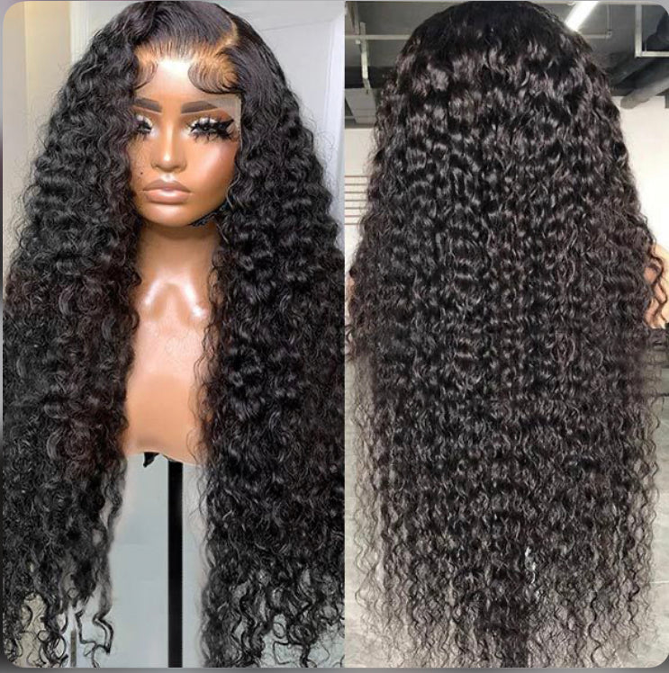 Lushlanes Deep Wave Glueless Human Hair Wigs 13x4 HD Lace Frontal Wig Pre Plucked 150% Density