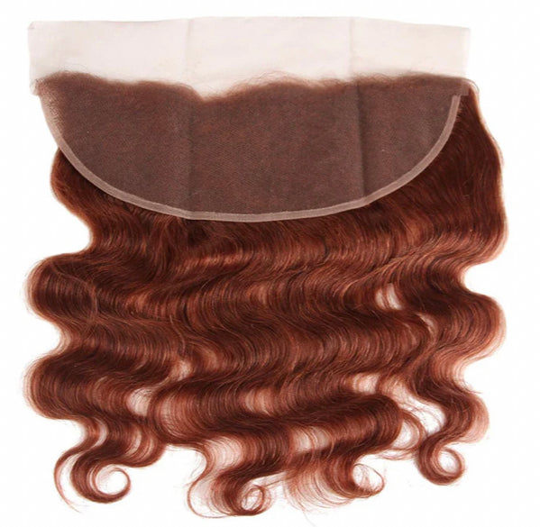 Lushlanes color #33 body wave 3 Bundles With 13×4 Lace Frontal Pre Colored