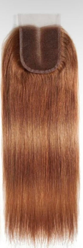 Lushlanes color Straight
Hair 4 Bundles With 4×4 Lace Closure Pre
Colored human hair