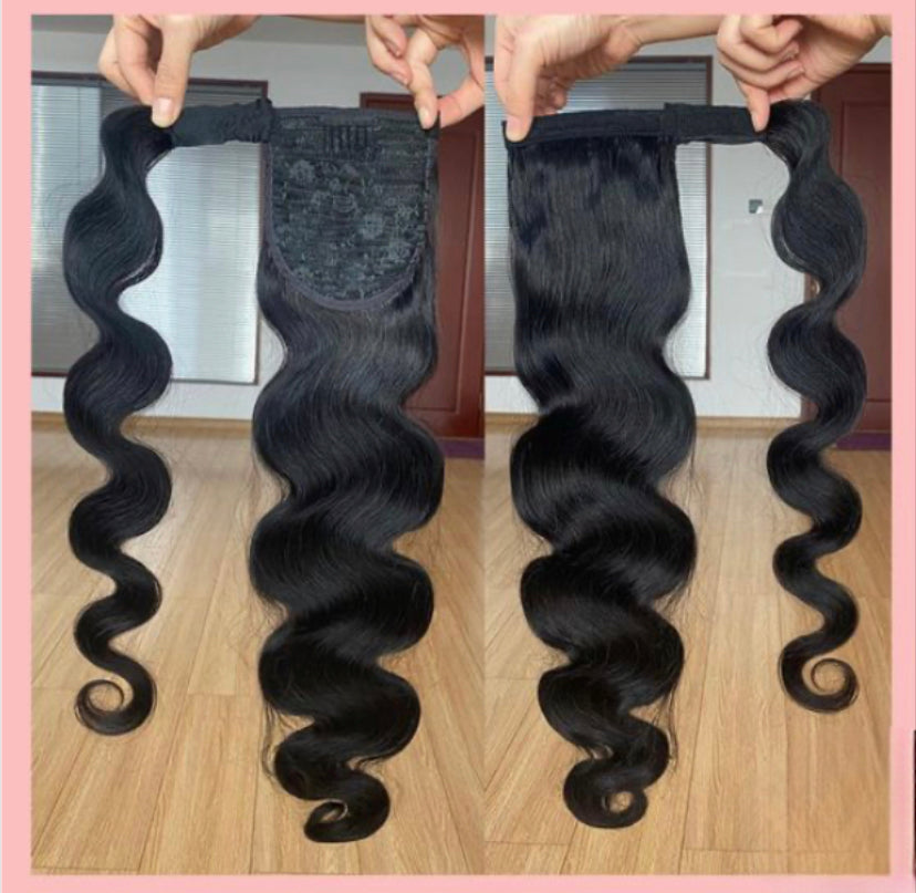 Lushlanes Human Hair Ponytail Extension Body Wave