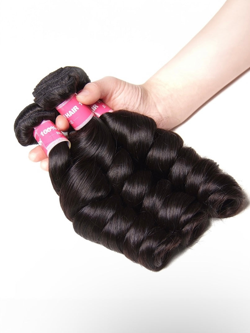 Lushlanes Hair 3pcs/pack Peruvian Virgin Hair Loose Wave