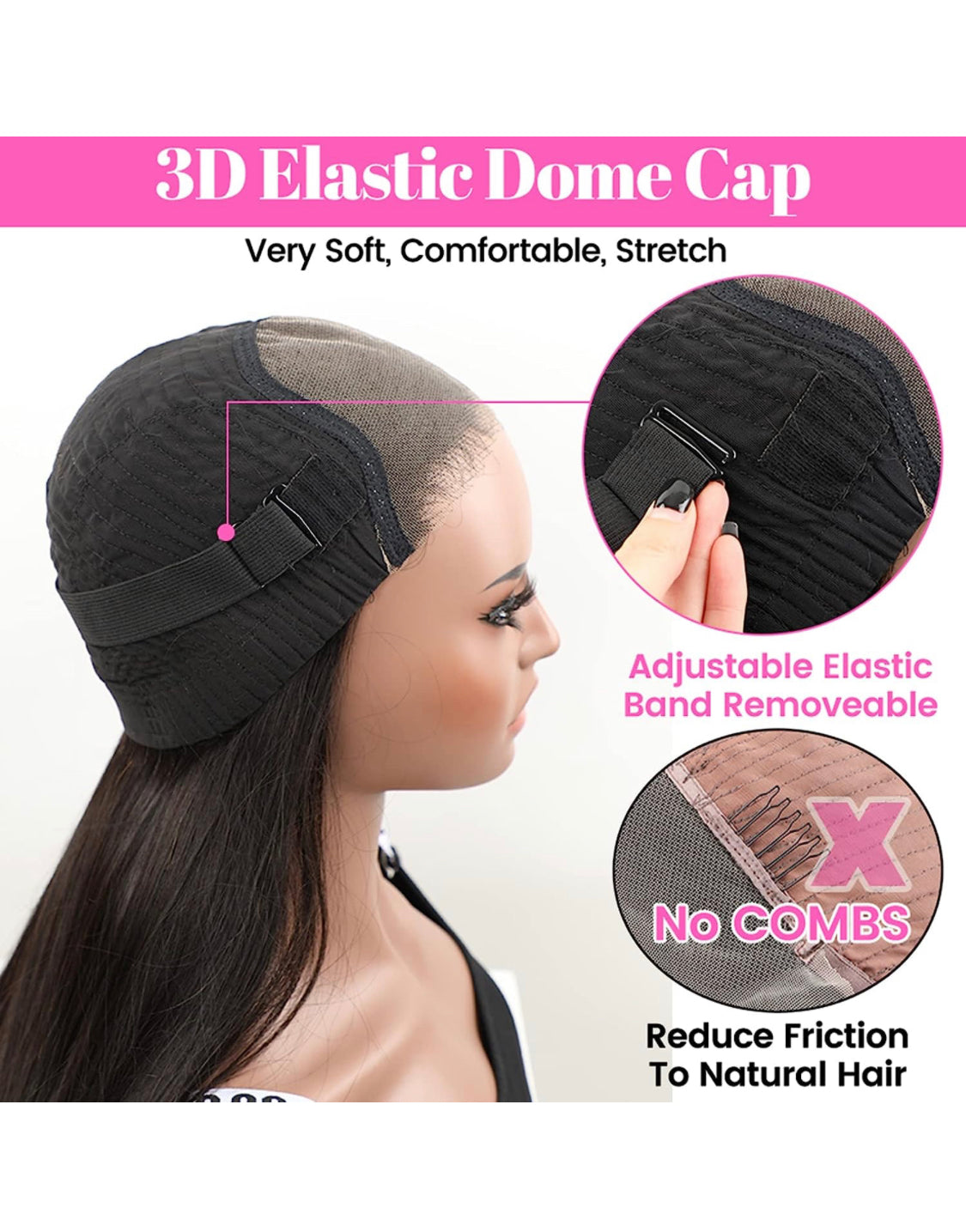 Lushlanes Wear and Go Glueless Wigs for Beginners, Lace Front Wigs for Black Women, Short Straight Human Hair, 150%