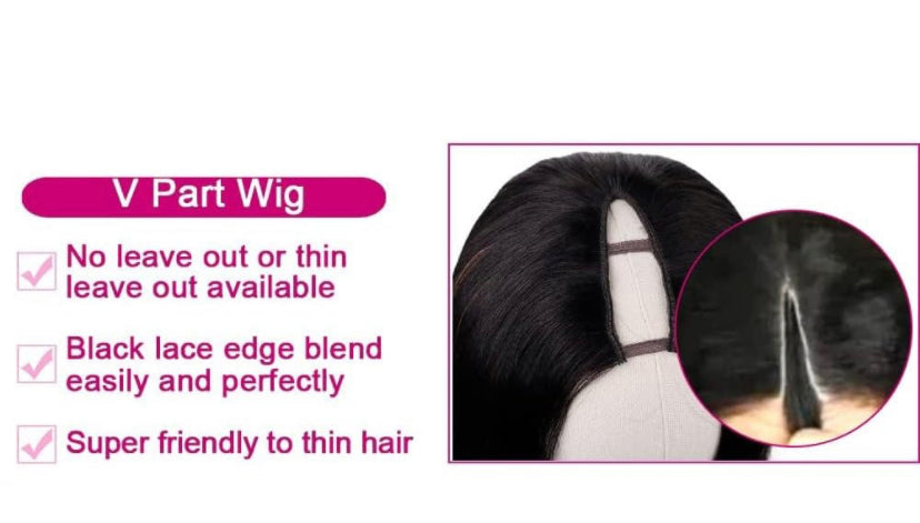 Lushlanes Highlight V Part Wigs Human Hair Straight Brazilian Virgin Human Hair Wigs Ombre Brown 150%