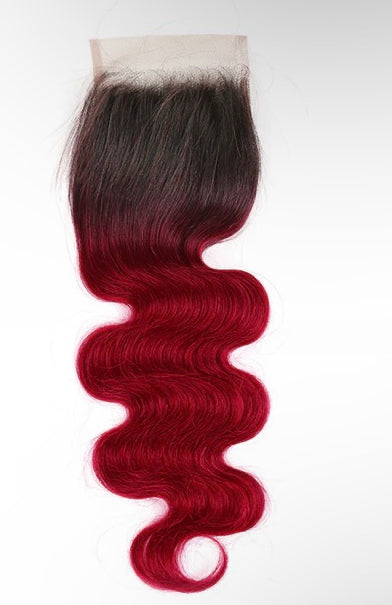 Lushlanes Ombre 1B/ BURG Body Wave 3
Bundles With Closure 4×4 pre Colored 100% virgin human hair