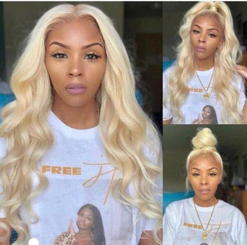 Lushlanes Hair Volume 613 Blonde Body Wave Cheveux Humains Dentelle
Perruque frontale 180% densité