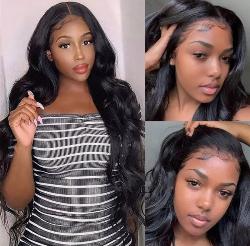 Lushlanes Full Lace Long Body Wave Human Hair Wig 180% Density