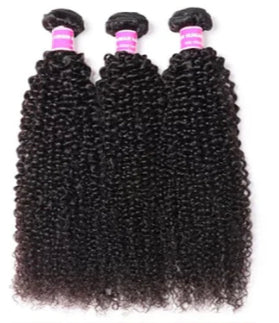 Lushlanes Malaysian Kinky Curly 3 Bundles with 13*4 Lace Frontal Virgin human Hair