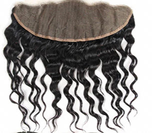 Lushlanes Natural Wave 4 Bundles With 13×4 Lace Frontal 100% Virgin Human Hair Bundles
