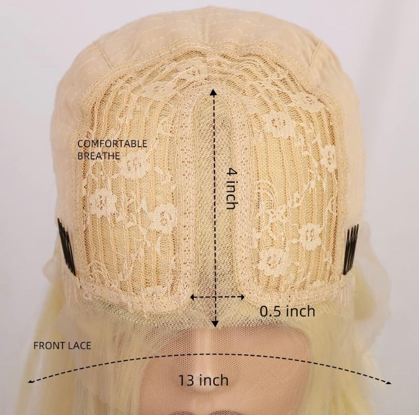 Lushlanes 613 Blonde Bob Wigs ShortStraight Bob Wigs 5x5 HD LaceClosure Wig 150%