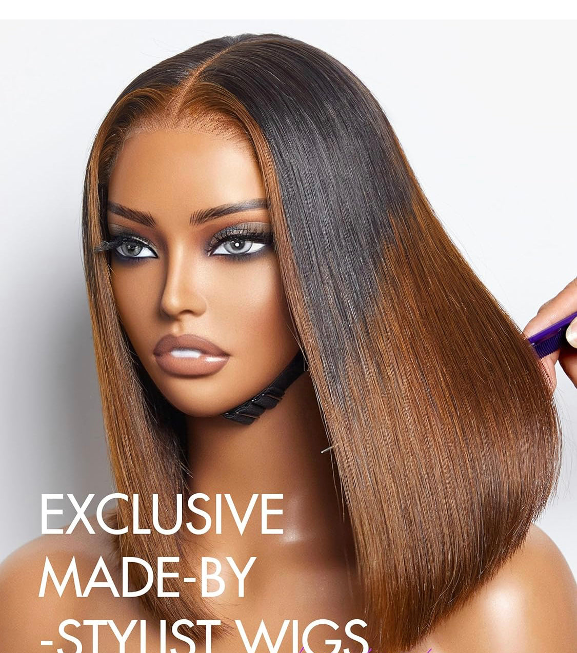 Lushlanes HAIR 12 Inch Glueless Bob Wigs, Pre Plucked Human Hair, with 5x5 HD Lace Closure, 180 Density, Ready Made with Bleached Knots and Pre Cut Lace