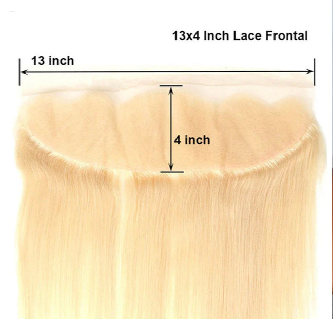 Lushlanes 613 Blonde Straight 4 Bundles with 13*4 Frontal Human Virgin Hair transparentlace