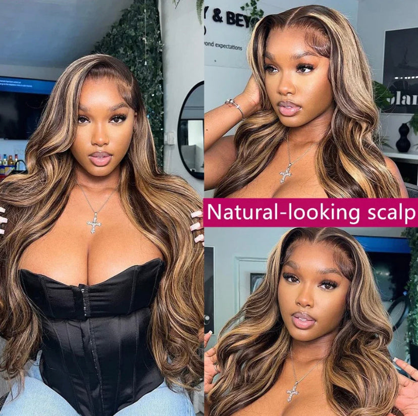 Perruque de cheveux humains Full Lace Lushlanes avec dentelle à reflets
Perruque frontale vierge sans colle Ombre Piano Hd perruque frontale en dentelle
Pour les femmes noires
