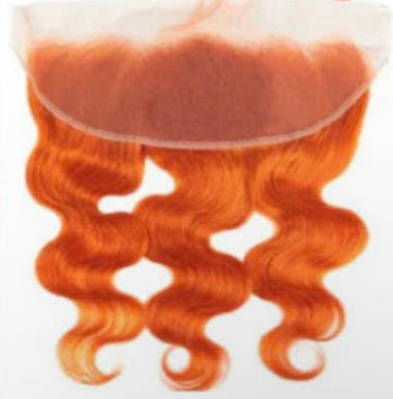 Lushlanes #350 Ginger Colored Body Wave 4 Bundles With 13×4 Lace Frontal