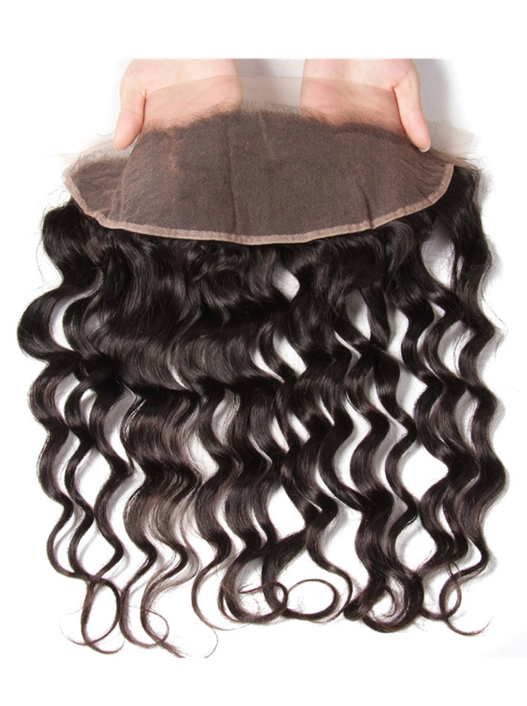 Lushlanes cheveux naturels ondulés cheveux humains dentelle frontale 13x4