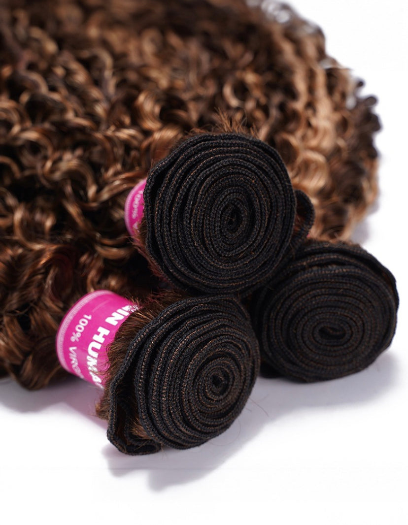Lushlanes Trending Curly Hair TL412# Color 3 Pieces Human Hair
Weave