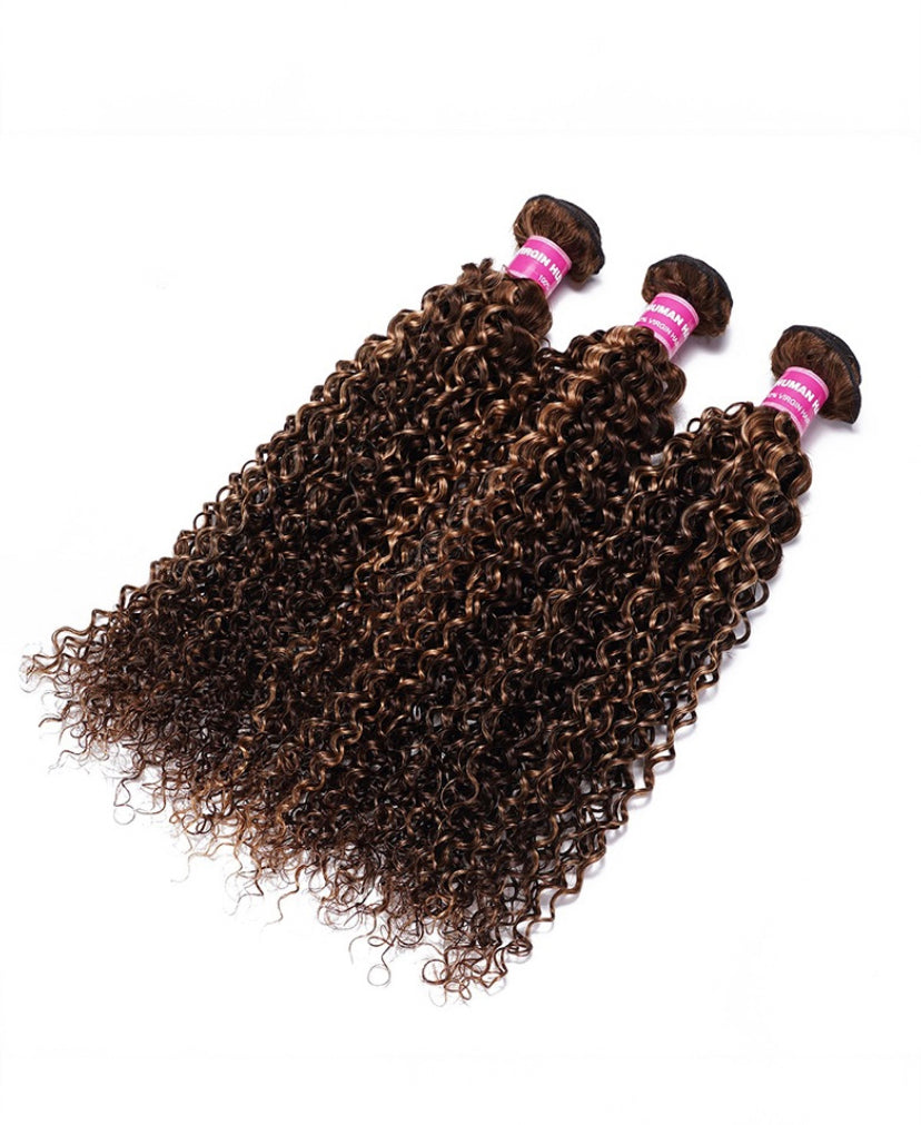 Lushlanes Trending Curly Hair TL412# Color 3 Pieces Human Hair
Weave