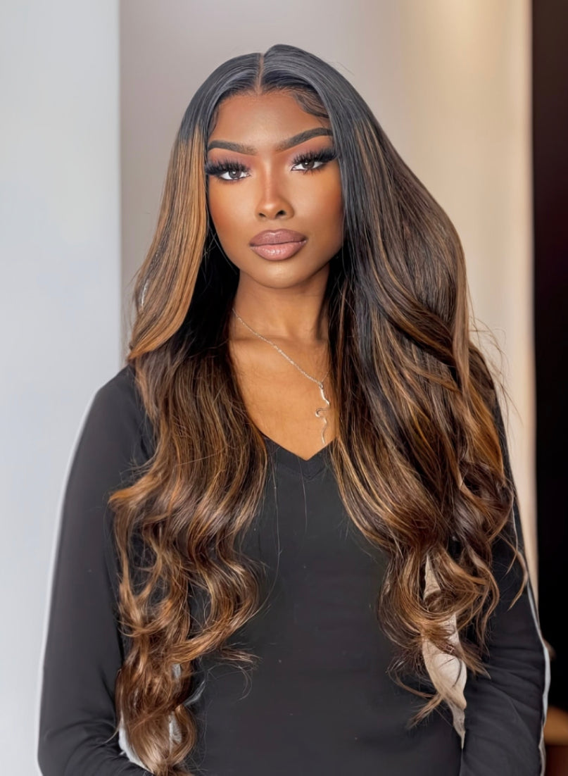 Lushlanes Classic Brown Highlight 4Pcs Human Hair Body Wave
Bundles
