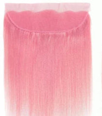 Lushlanes Light Pink Colored straight 4 Bundles With 13x4 frontal Brazilian Human Hair Weave With 4×4 Closure