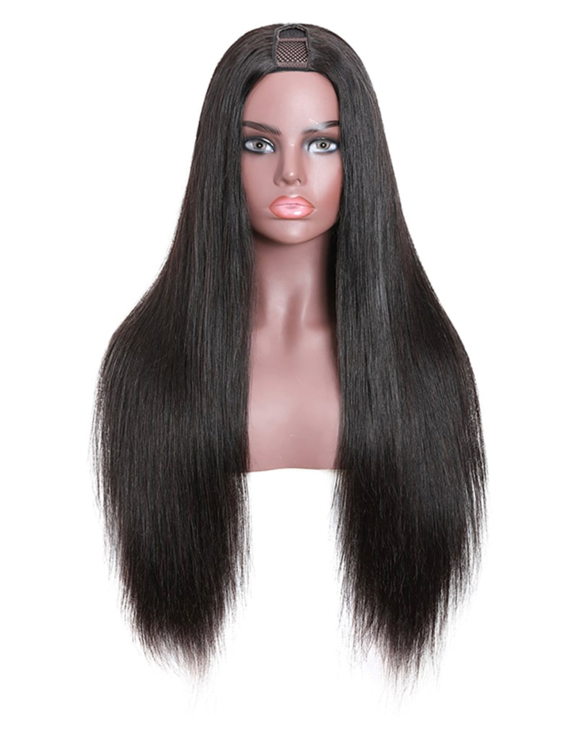 Lushlanes hair U part straight virgin human hair wigs glueless middle part wig pre plucked for women natural color 150%