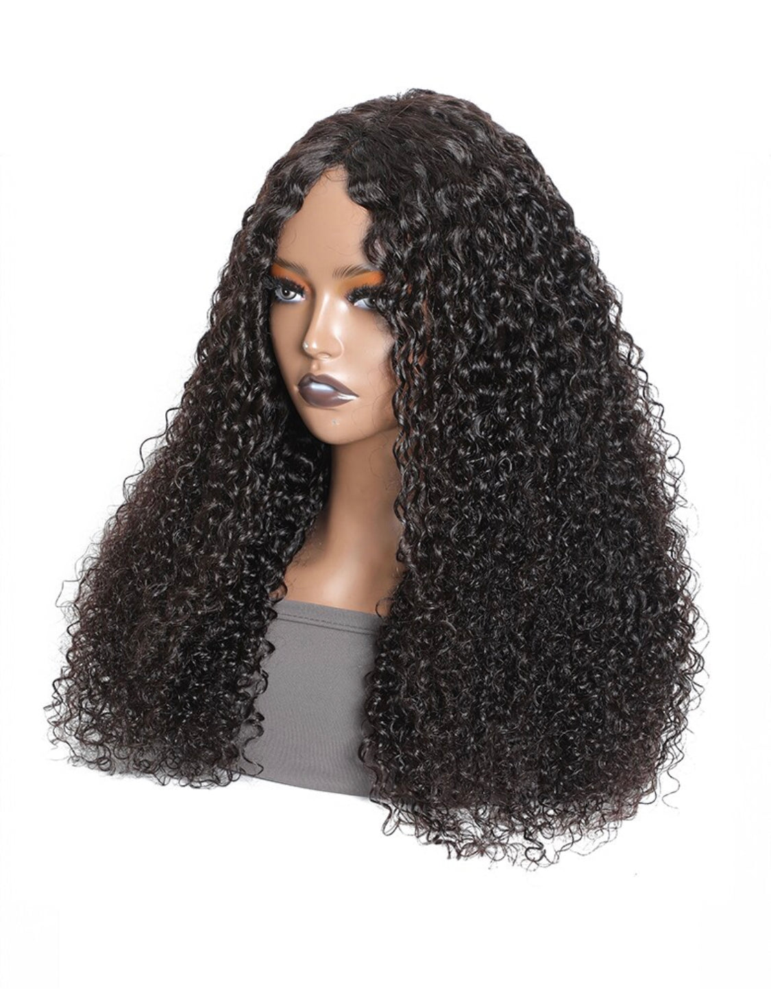 Lushlanes glueless V part 0 skill needed wig beginner friendly scalp natural curly human hair wig without leaving aside in 150%