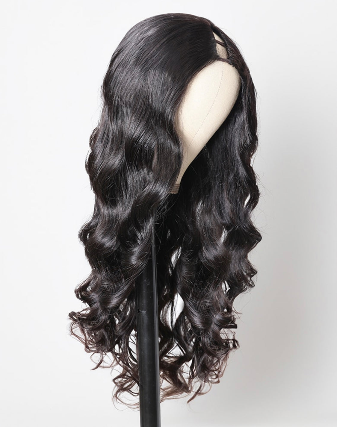 Lushlanes Glueless Natural Black Glueless Body Wave Non Lace New U Part Wig 150%