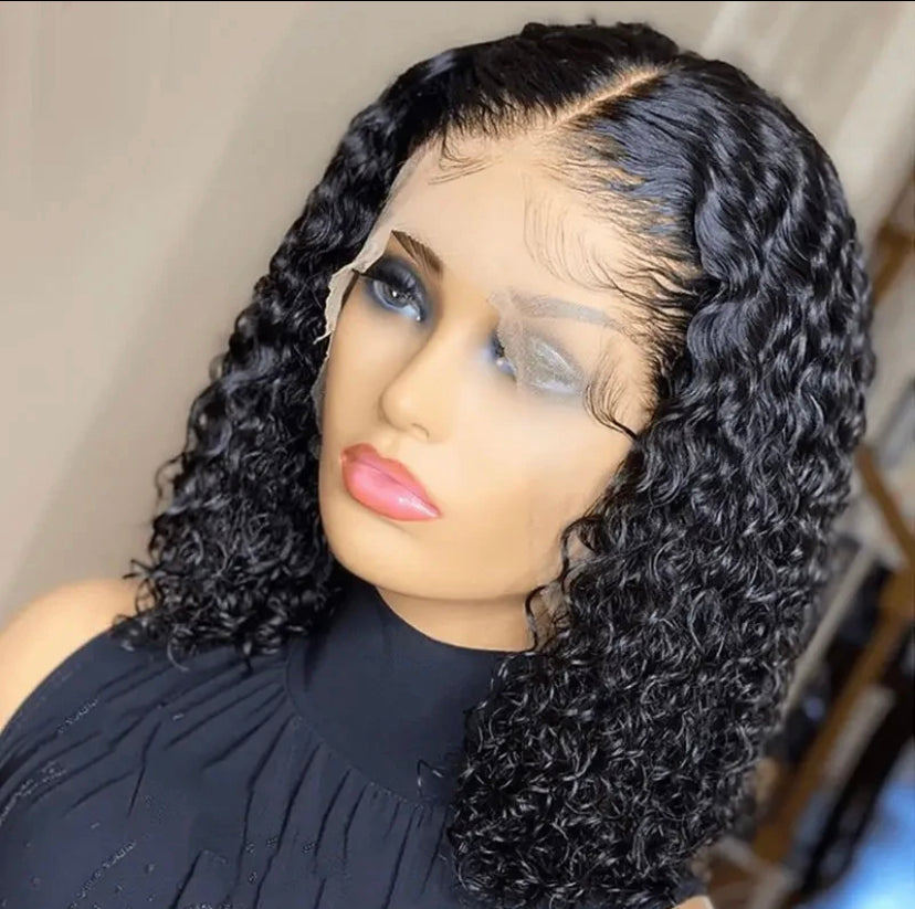 Lushlanes Bob Front Wigs hd 5x5 perruque avant en dentelle transparente, perruques frontales en dentelle ondulée 150%