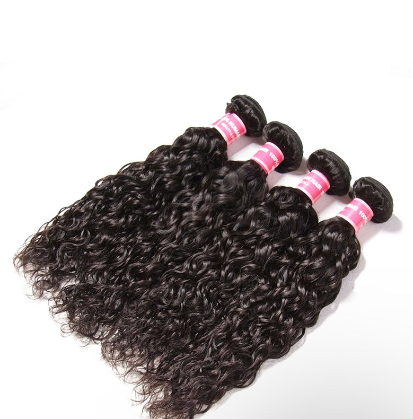 Lushlanes Hair 4 Bundles Water Wave
Unprocessed Virgin Human Hair