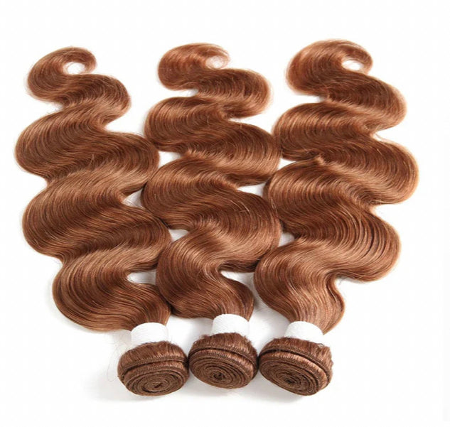Lushlanes color #30 bod wave 3 Bundles With 13×4 Lace Frontal Pre Colored