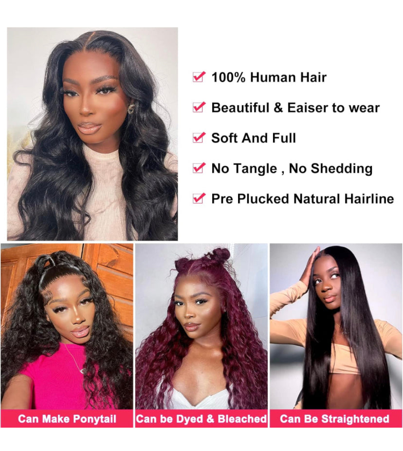 Lushlanes Body Wave U Part Wig Human Hair For Black Women Brazilian 150%