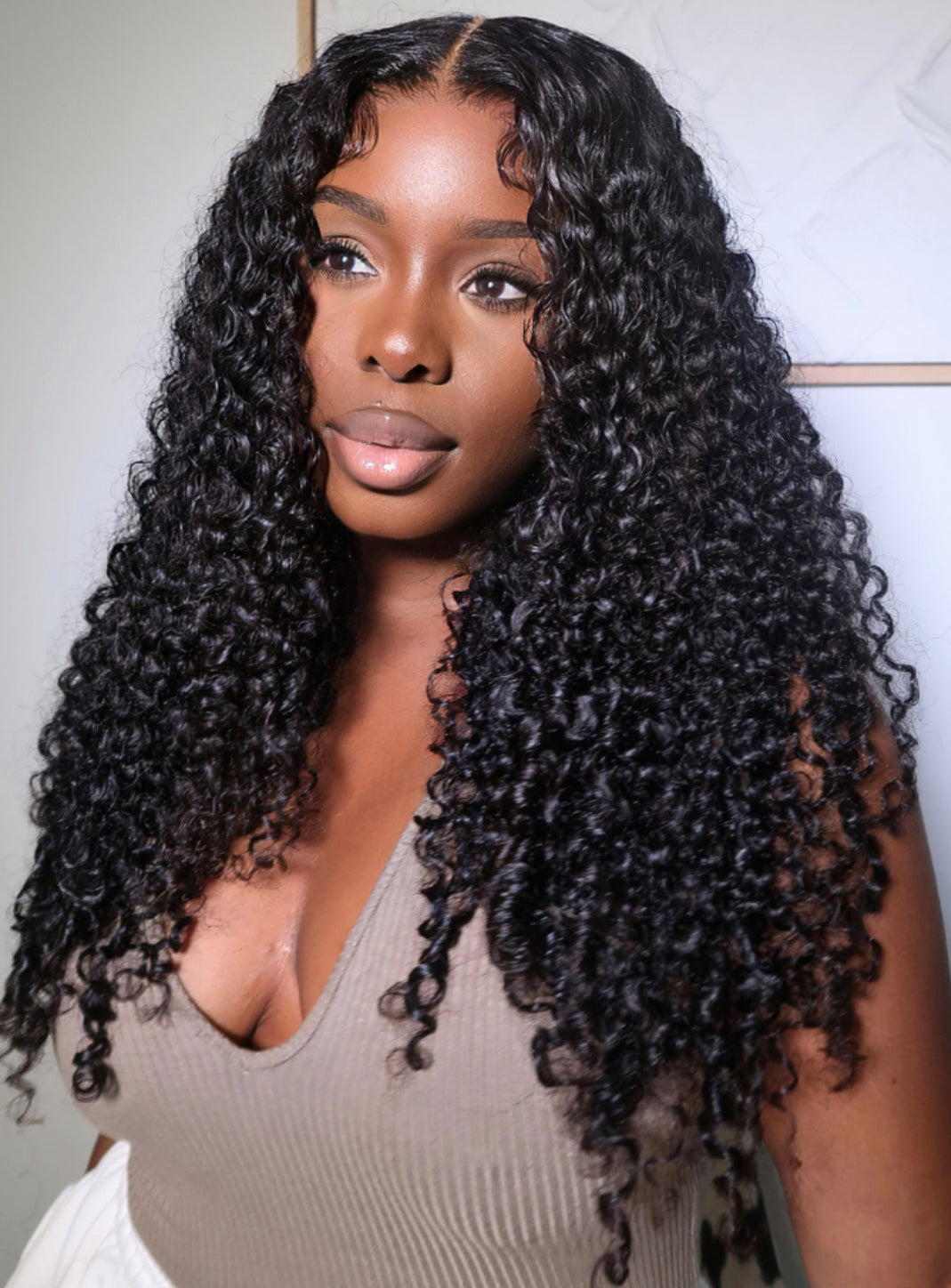 Lushlanes natural black Jerry curly 4x4 free part lace up closure