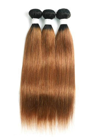 Lushlanes Hair Bundles
with Frontal Ombre Brown
T1B/30 Color Lace Frontal
Closure With Bundles
Remy 100% Human Hair
Weave With Frontal