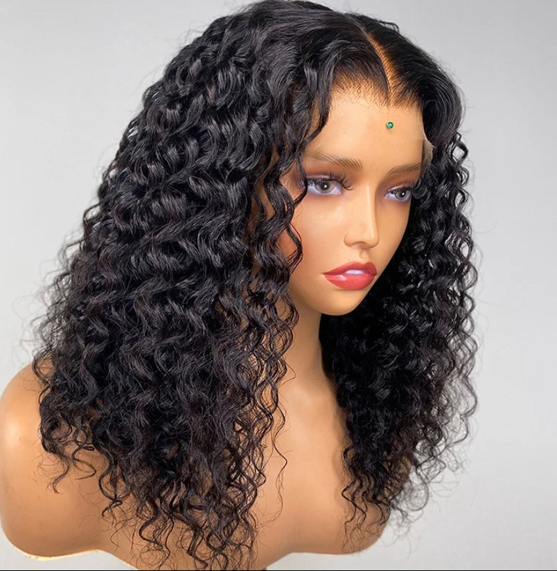 Lushlanes Bob Front Wigs hd 5x5 perruque avant en dentelle transparente, perruques frontales en dentelle ondulée 150%