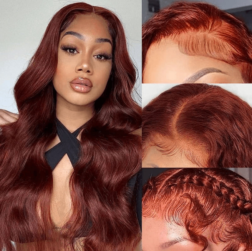 Lushlanes Reddish Brown 13×4 Lace Front Body Wave Transparent
Lace Wigs Perfect Color For Women 150% Density
