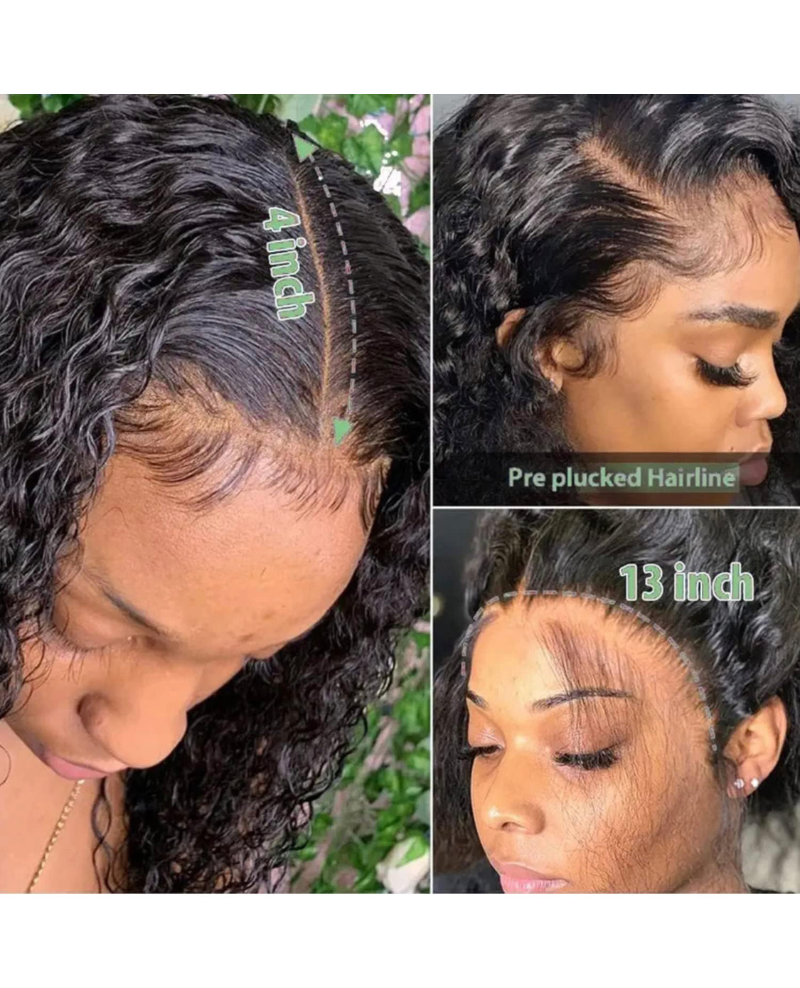 Lushlanes crépus bouclés dentelle avant perruque 13x4 HD dentelle transparente perruques Afro crépus bouclés cheveux humains perruques pré plumés noeuds blanchis avec des cheveux de bébé naissance des cheveux naturelle