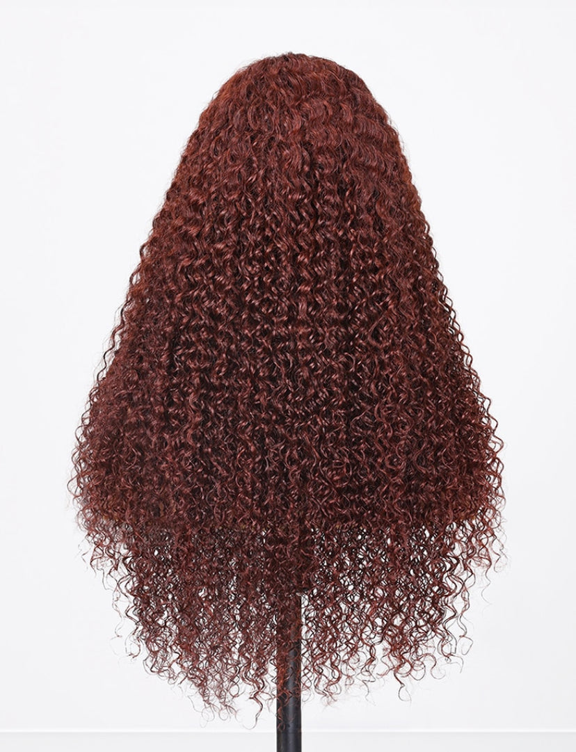 Lushlanes hair Closure RedBrown Curly 150%