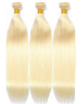 Lushlanes 613 Blonde Straight 4 Bundles with 13*4 Frontal Human Virgin Hair transparentlace