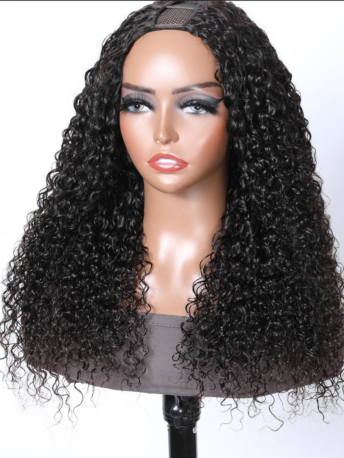 Lushlanes U Part Curly Wig for Beginners 150% Density