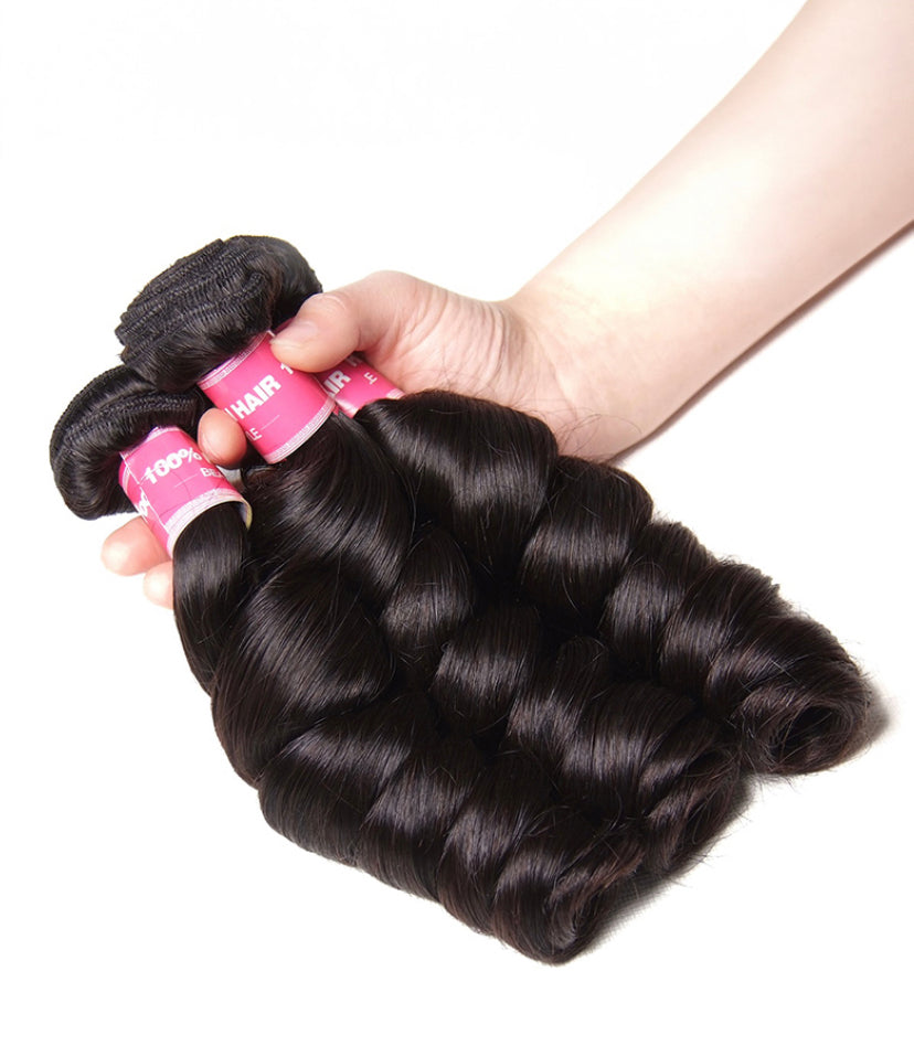 Lushlanes 3pcs/pack Peruvian Virgin Hair Loose Wave
