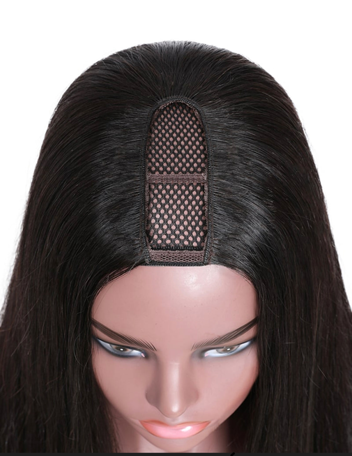 Lushlanes hair U part straight virgin human hair wigs glueless middle part wig pre plucked for women natural color 150%