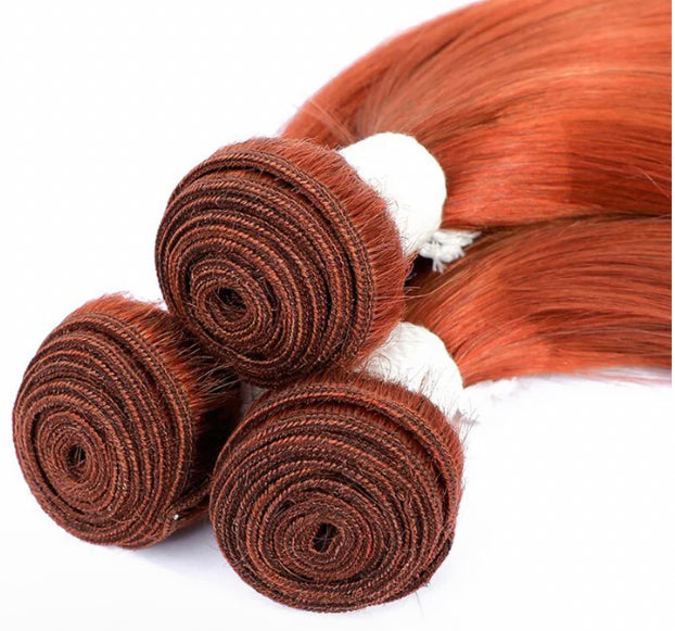 Lushlanes Ginger 350 Straight 4 Bundles With 13*4 Lace Frontal Peruvian Hair