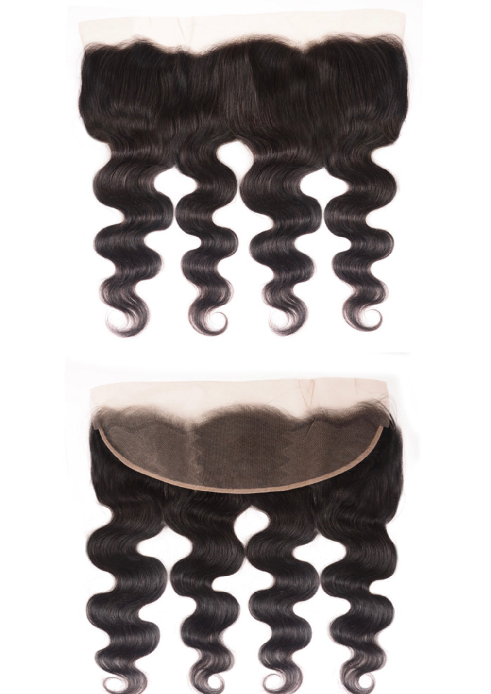 Lushlanes cheveux humains non transformés vague de corps cheveux vierges dentelle frontale 13x4