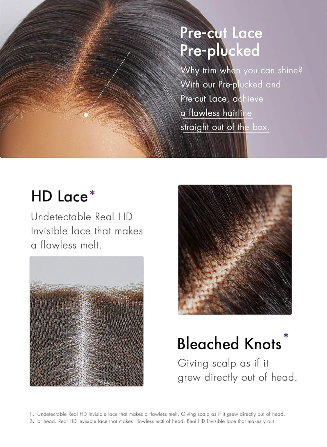 Lushlanes HAIR 12 Inch Glueless Bob Wigs, Pre Plucked Human Hair, with 5x5 HD Lace Closure, 180 Density, Ready Made with Bleached Knots and Pre Cut Lace