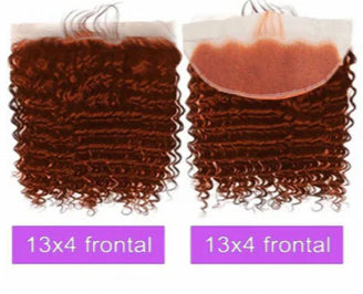 Lushlanes #350 Ginger Orange Deep Wave 3 Bundles With 13×4 HD Lace Frontal Human Hair