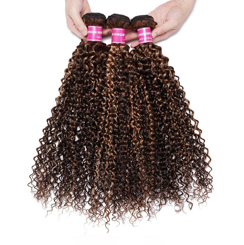 Lushlanes Trending Curly Hair TL412# Color 3 Pieces Human Hair
Weave