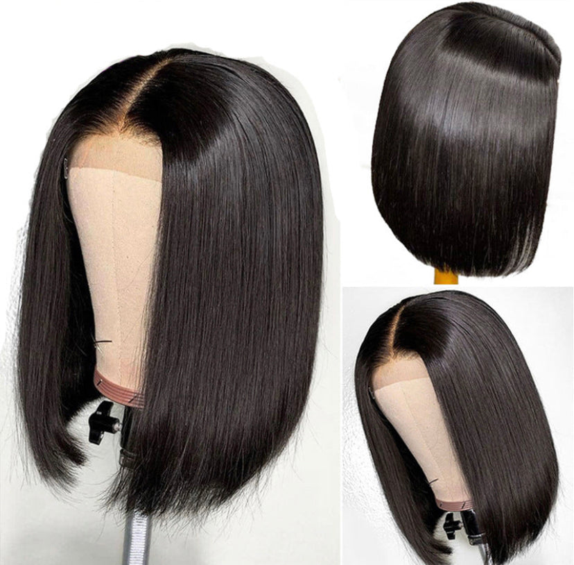 LUSHLANES HD Lace 4×4 Closure Bob Glueless Wig 180%