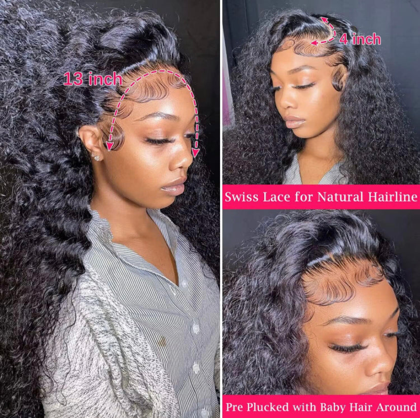 Lushlanes 13×4 Lace Frontal Kinky Curly Lace Frontal Unprocesse Virgin Hair HD Transparent Lace Frontal