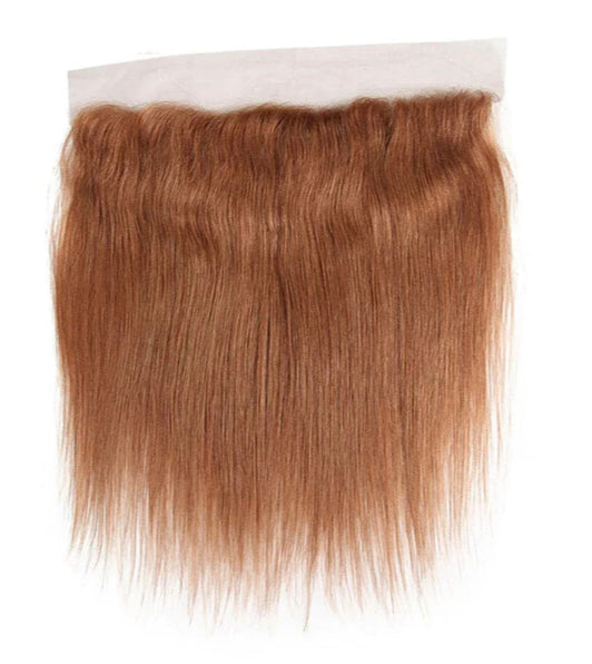 Lushlanes color #30 Straight Hair 3 Bundles With 13x4 Lace Frontal Pre Colored Ear To Ear