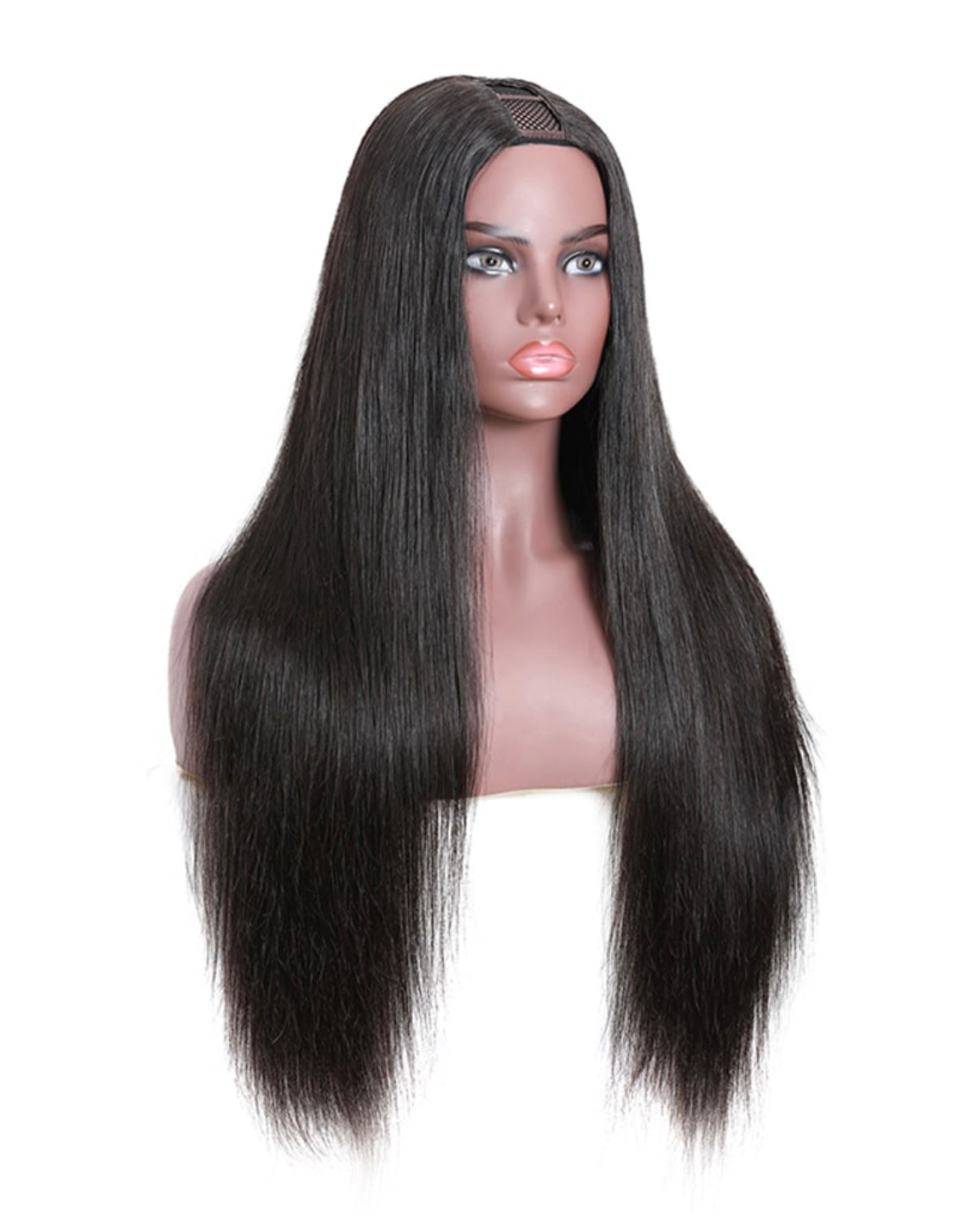 Lushlanes hair U part straight virgin human hair wigs glueless middle part wig pre plucked for women natural color 150%